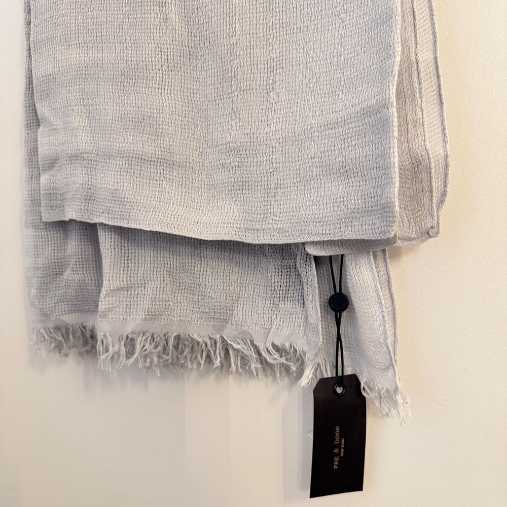 NWT Rag & Bone Gray Fringed Scarf - Picture 7 of 7